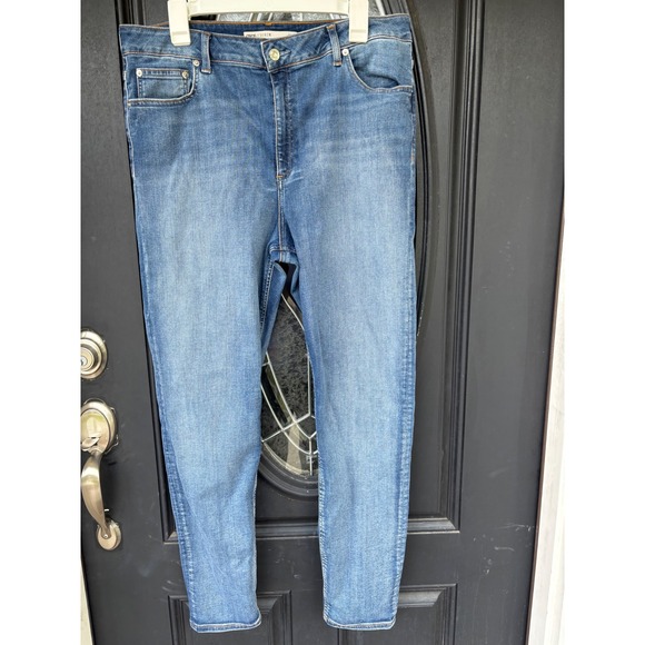 ASOS Denim - ASOS Denim Womens High Rise Skinny Jeans Blue Medium Wash Size UK 18/32
